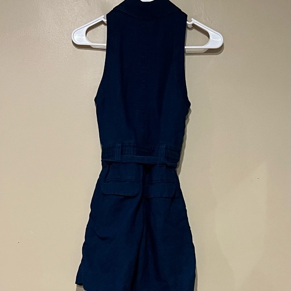 Banana Republic 00 Petite Linen Cotton Blend Button Front Camp Romper Pleaded - Picture 3 of 9